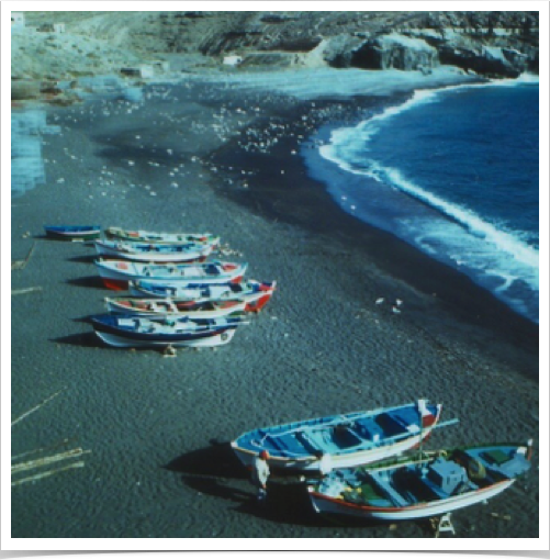 Black sand fishing village in Ajuy - the main fishing activities of the Canary Islands are coastal artisanal fishing. Black sand fishing village in Ajuy - the main fishing activities of the Canary Islands are coastal artisanal fishing.